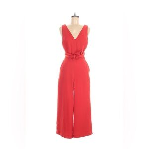 Aritzia Wilfred Ecoulement V-Neck Jumpsuit - Goji Berry Red (8)